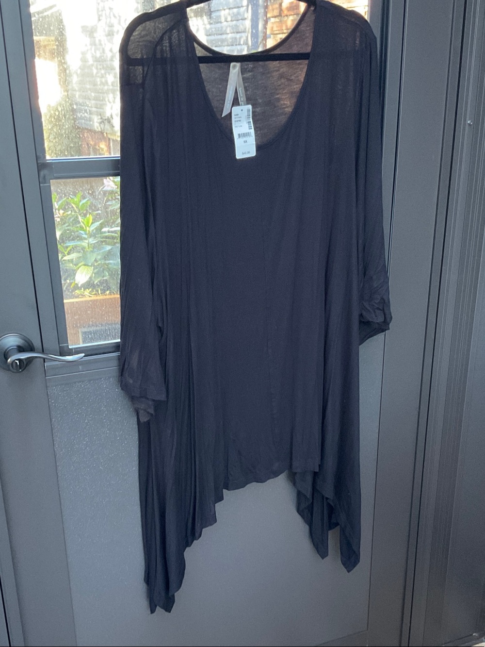 Penningtons Black Sheer Draped Tunic